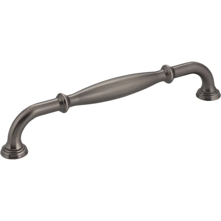 Jeffrey Alexander 160 mm Center-to-Center Brushed Pewter Tiffany Cabinet Pull 658-160BNBDL